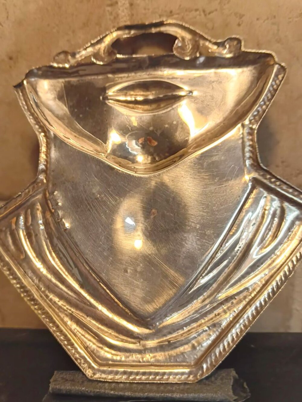 1900's Italian 925 Silver Ex Voto Gola. Dimensions in inches: 5 x 4.75.